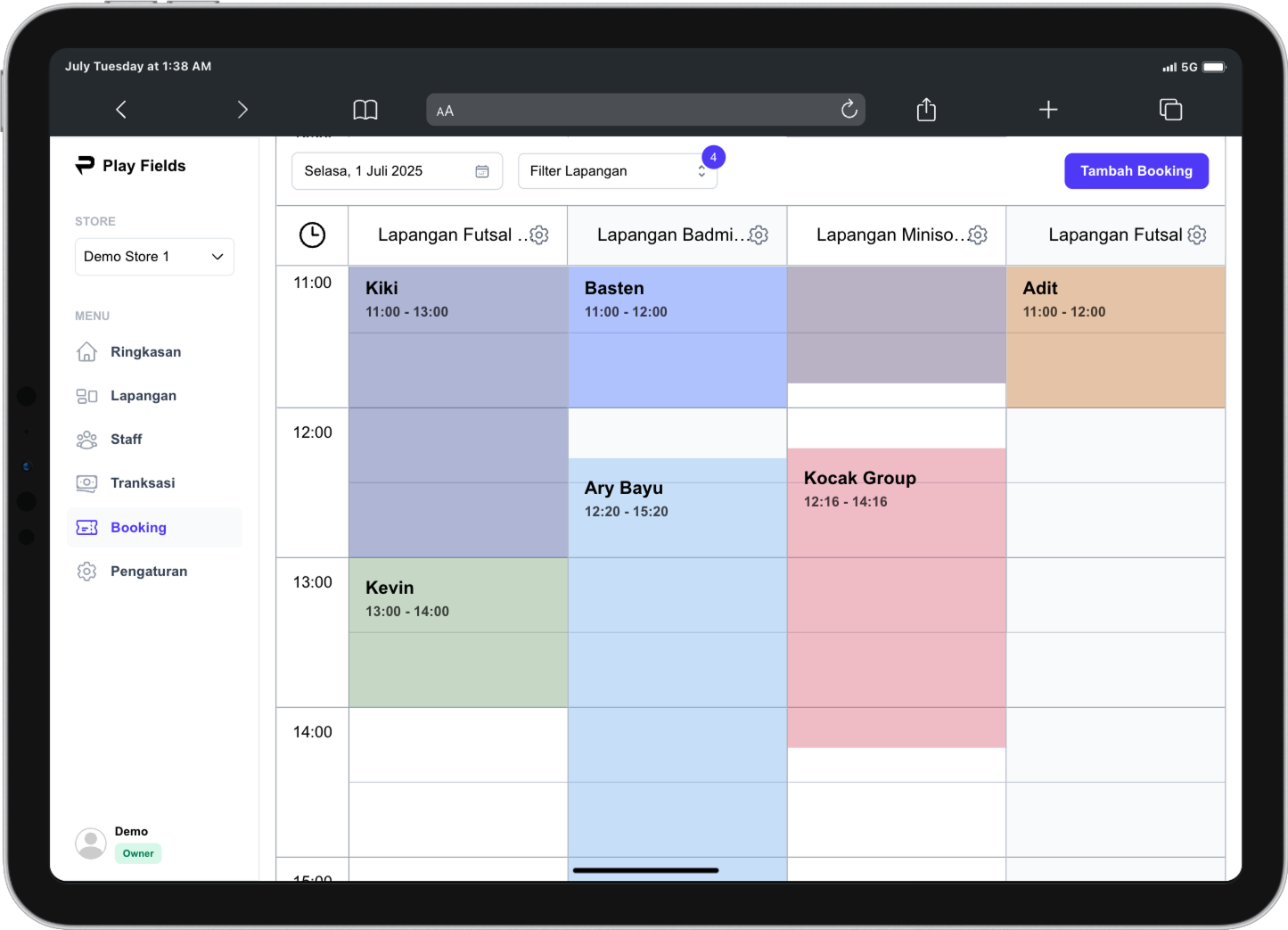 Dashboard Playfields